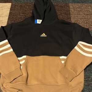 Adidas Men's Black and Brown Archive Hoodie
